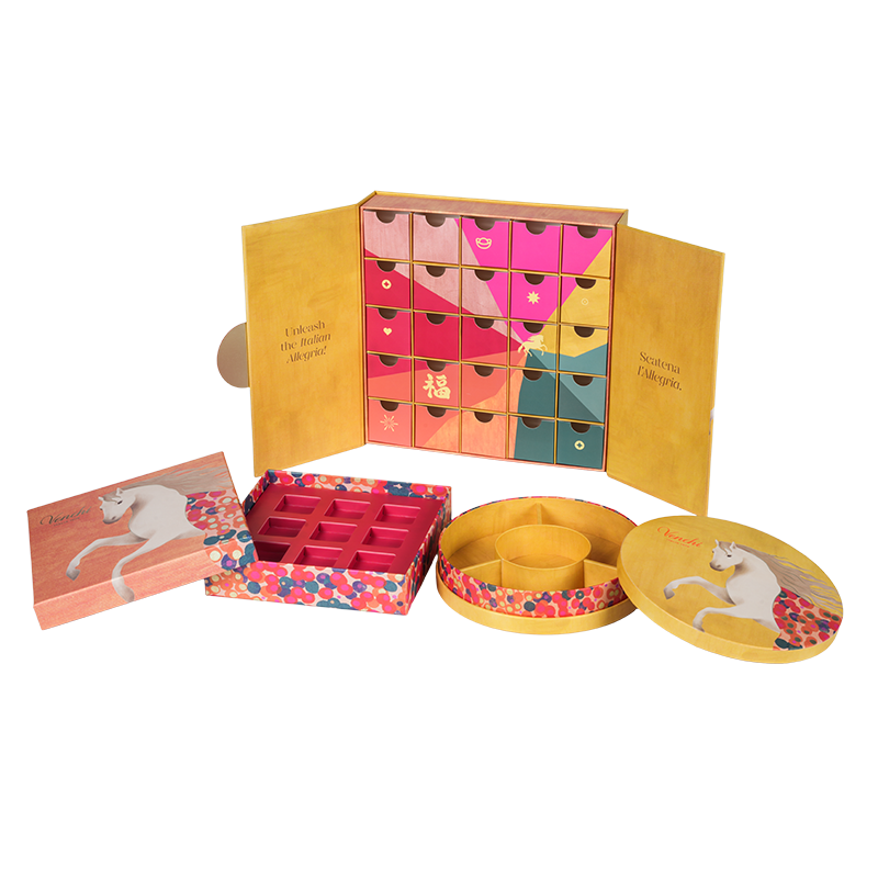 صندوق تغليف الشوكولاتة الصلب ذو البابين