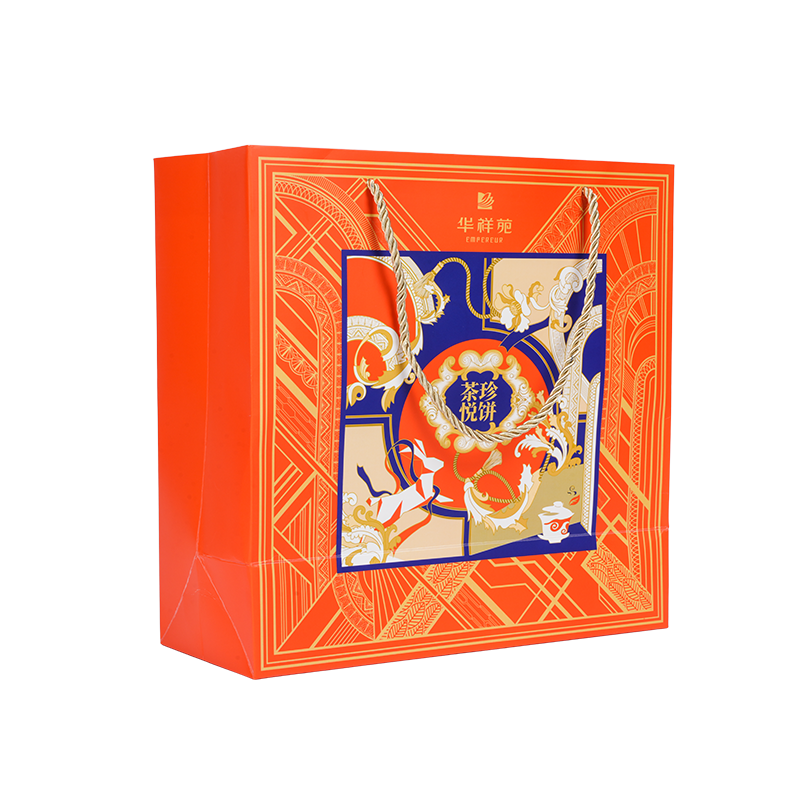 حقيبة حمل كعكة كرافت/كرتون أبيض بمقبض مقاوم للماء