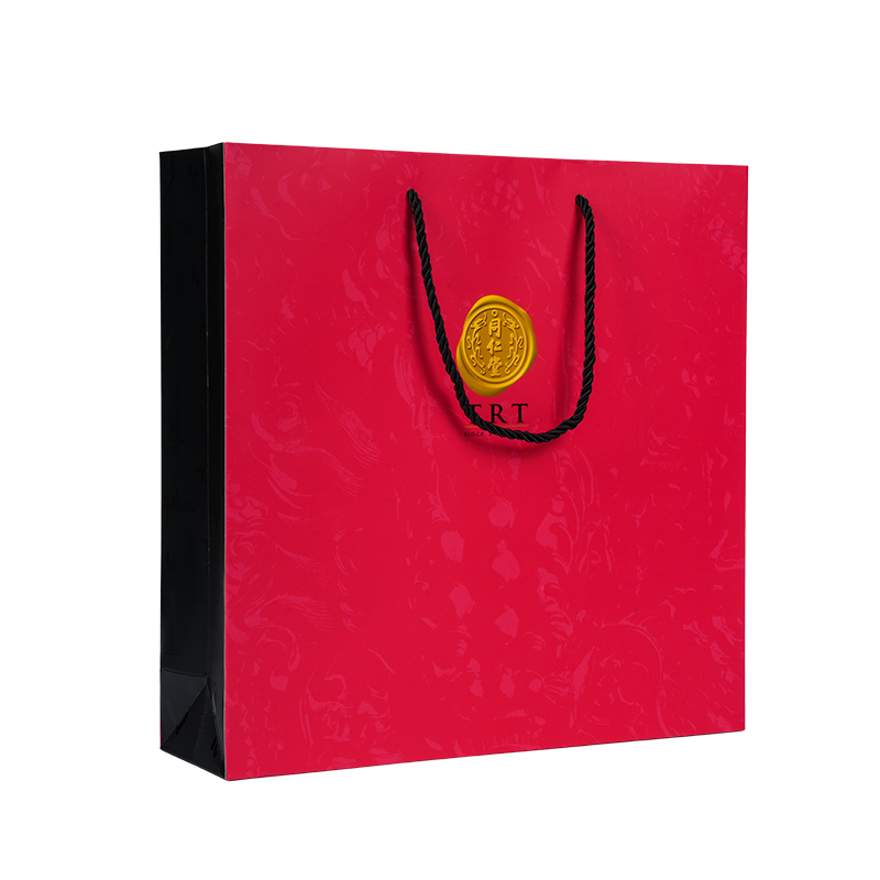 حقيبة حمل من الورق المقوى الأبيض ذات الطراز العمودي للمكملات الصحية