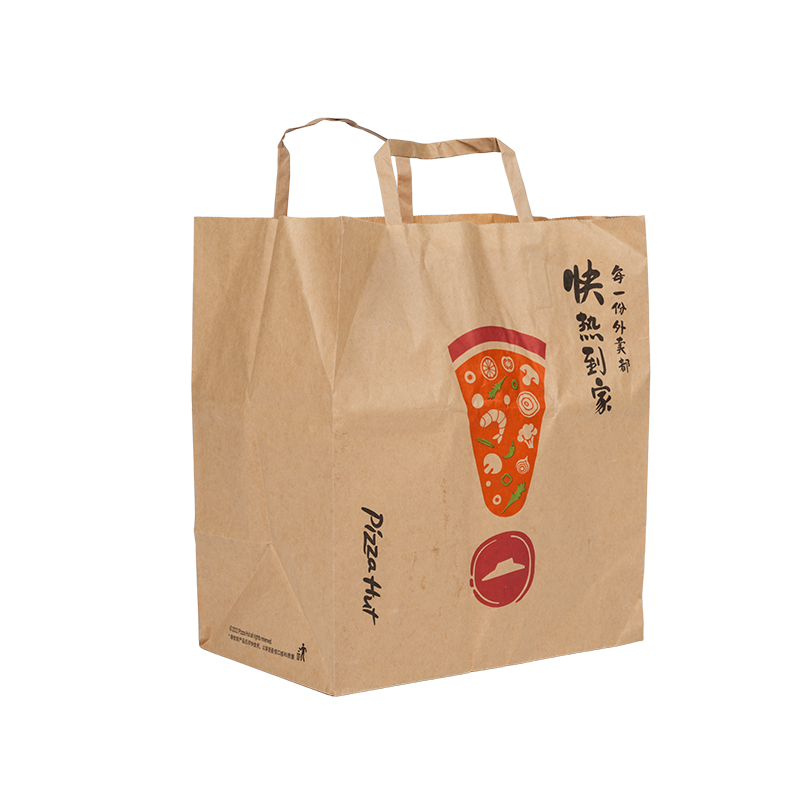 حقيبة حمل كعكة كرافت/كرتون أبيض بمقبض مقاوم للماء