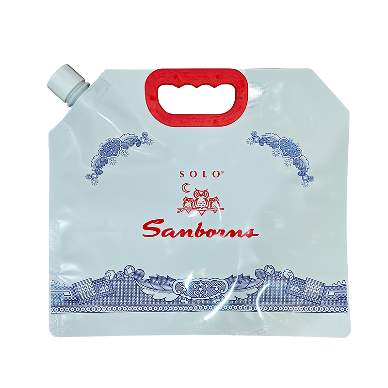 حقيبة علوية دوامية منفردة — حقيبة بيضاء شفافة واقفة