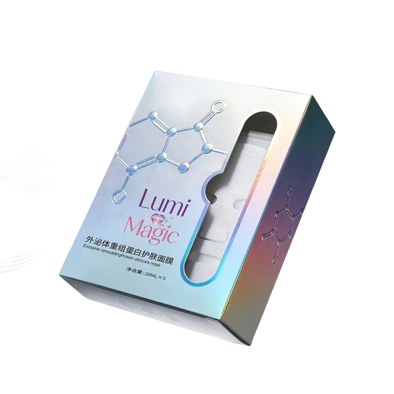 صندوق تغليف مقطوع بالقالب قزحي الألوان مع نافذة مقطوعة بالليزر (إصدار Lumi Magic المخصص)